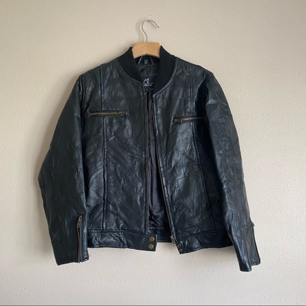 M Collection Leather Jacket